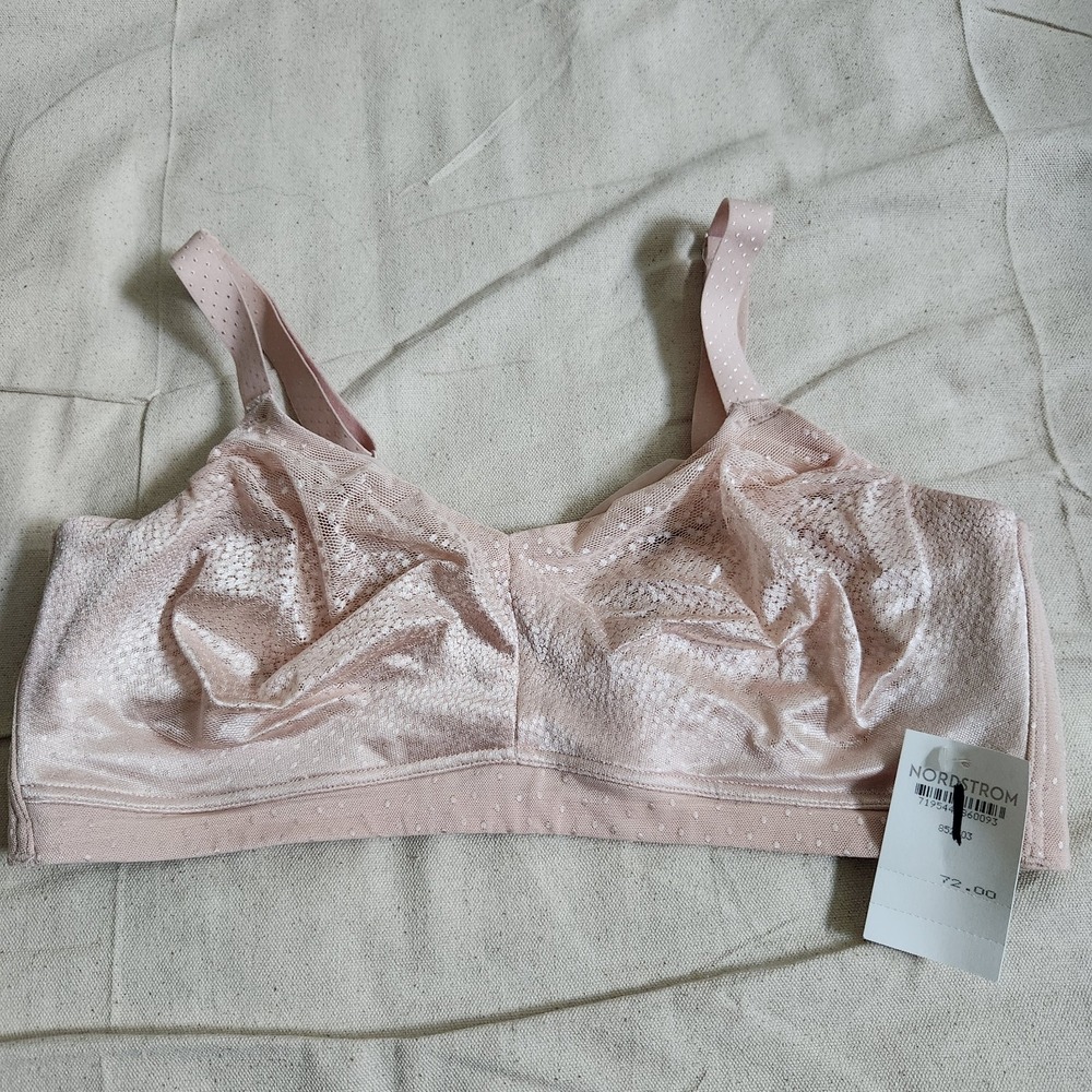 Wacoal Lace Affair Underwire Bra Size 38DDD Full Coverage 852303 Barely Pink